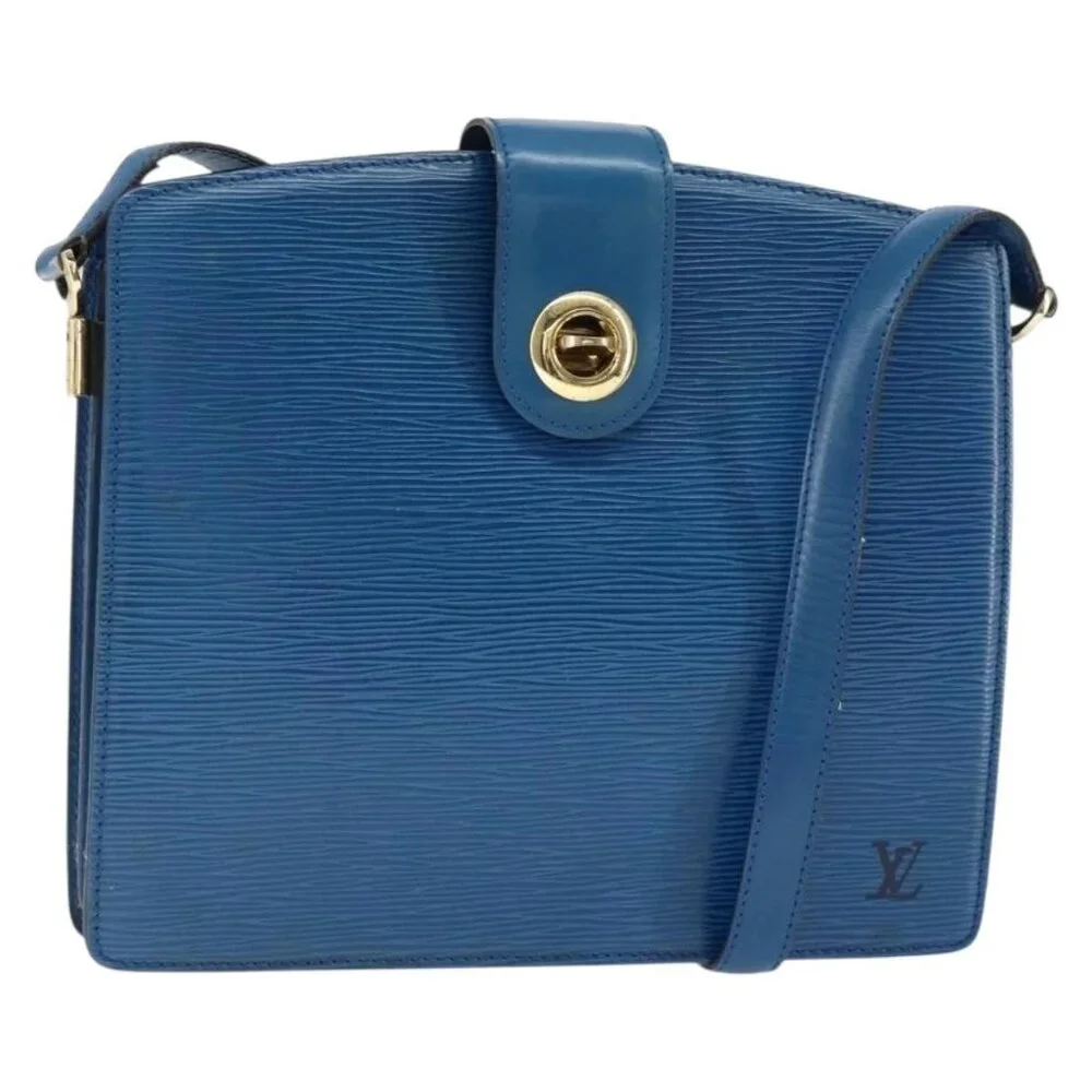 LOUIS VUITTON Epi Capuchin Shoulder Bag Blue M52345 LV Auth 149056 - Picture 2 of 16